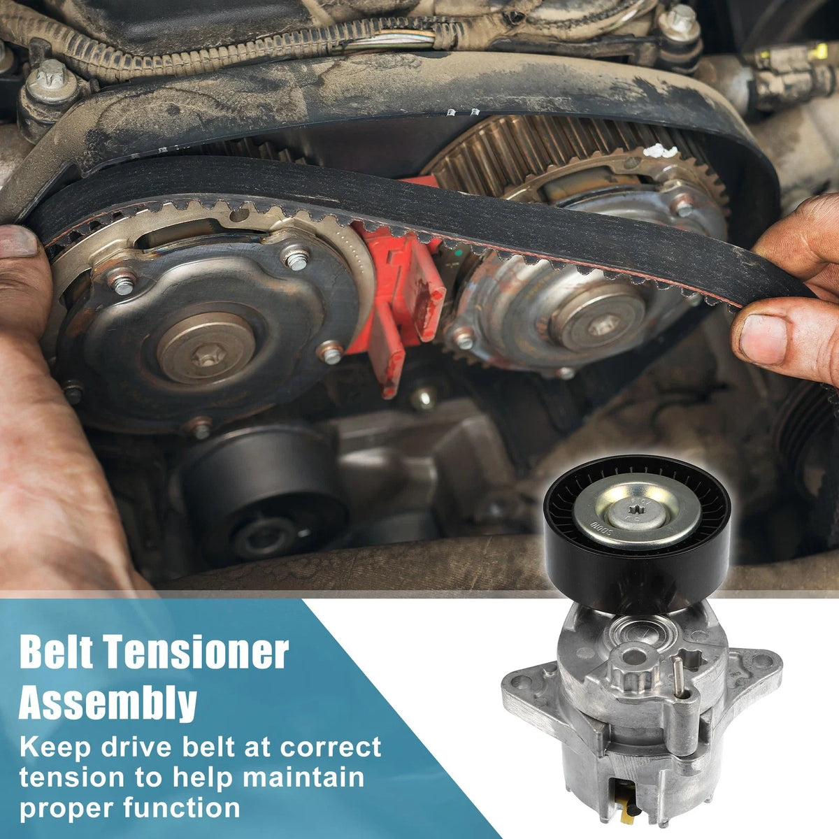 Belt Tensioner Pulley Assembly 38415 5080243AA for Dodge Sprinter 2500 3500 (2007–2009)