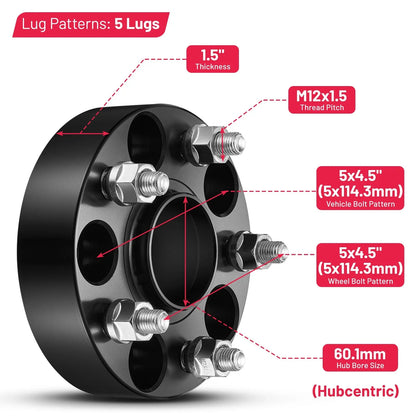 1.5" Hubcentric Wheel Spacers for Lexus Scion XB TC Toyota (2004–2015)