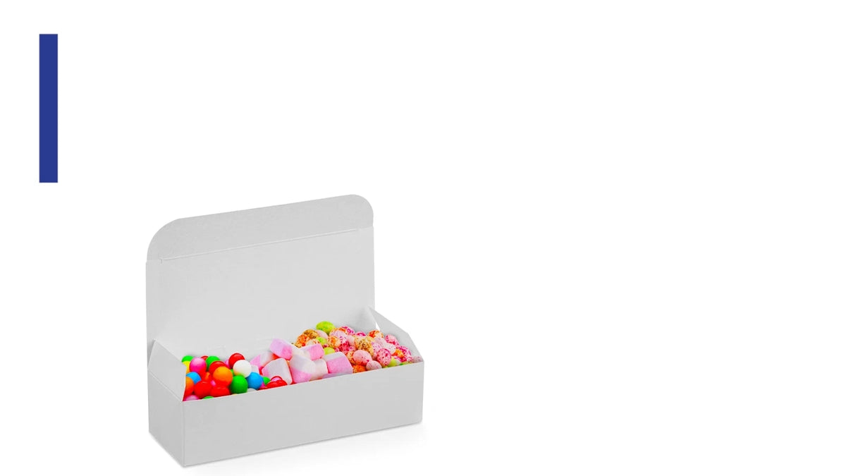 Pack of 250 Small White Candy Boxes 5" x 2.25" x 1.25" Treat Boxes