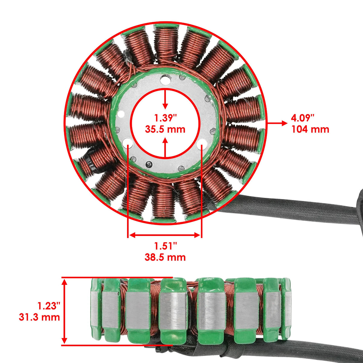 Stator for Kawasaki Brute Force 300 KVF300 C (2012–2018, 2020–2022) SC5176ST435DM