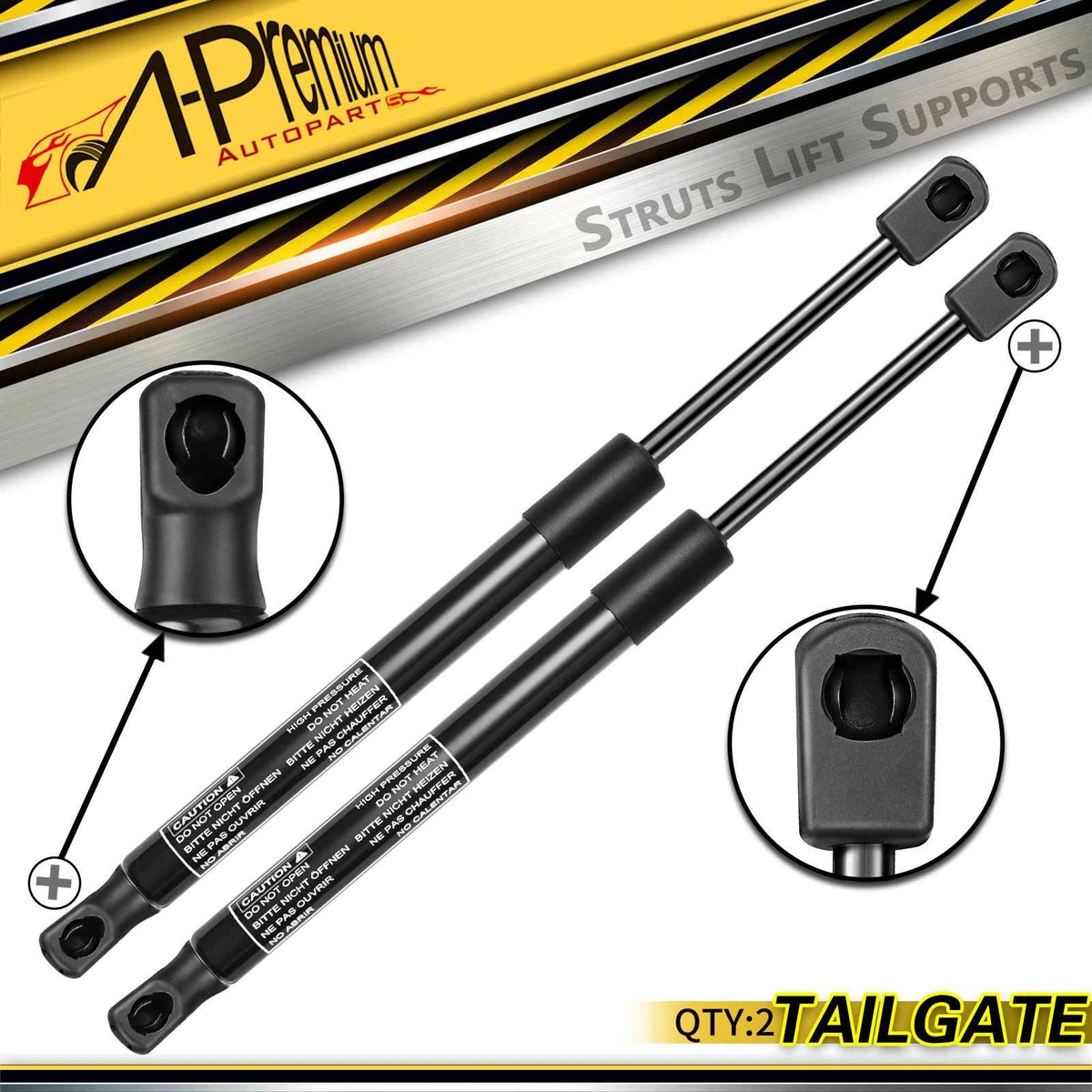2X Rear Tailgate Lift Supports Shock Struts for Chevy Cavalier (4708)