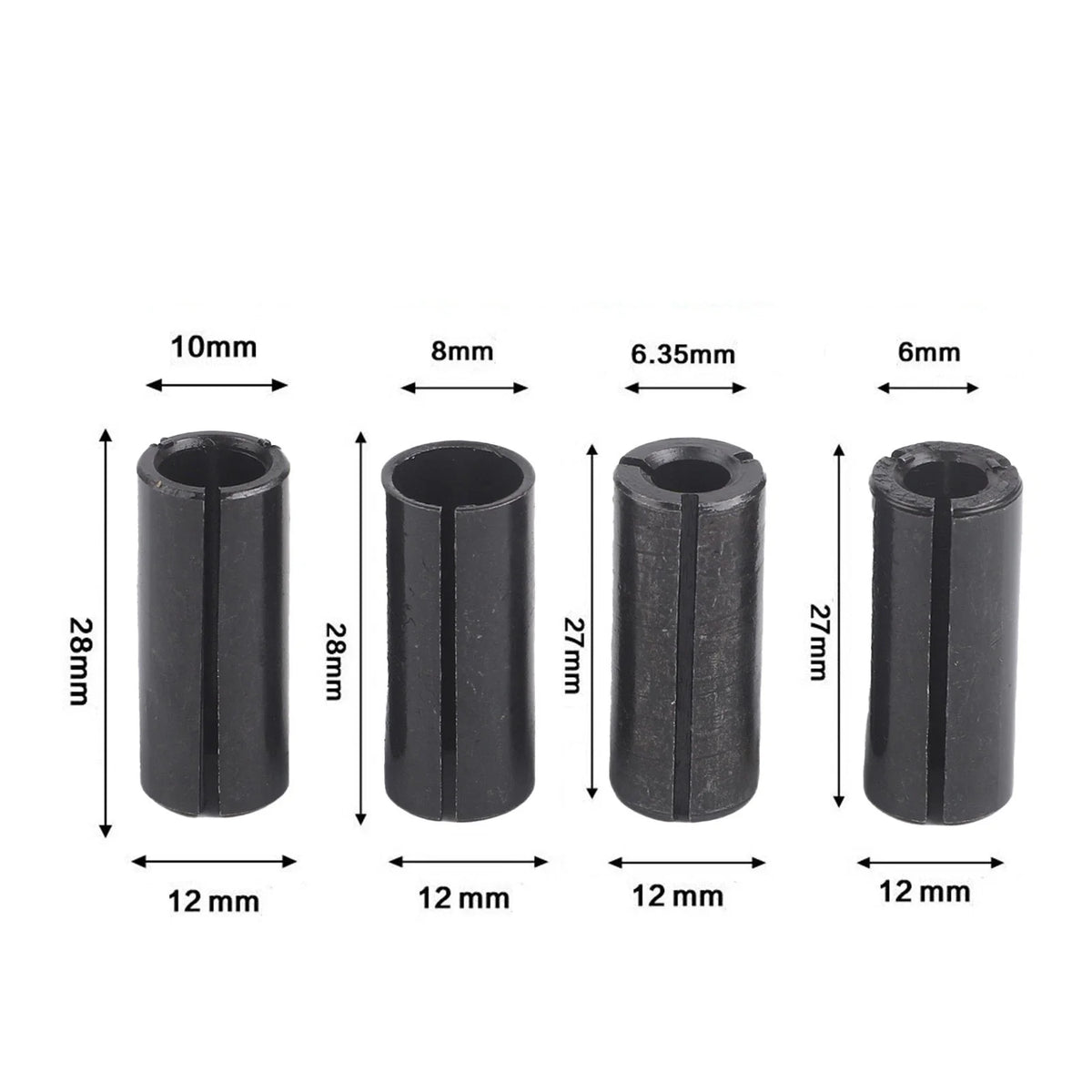 Set of 4 Conversion Collet Adapters for Automotive Applications
