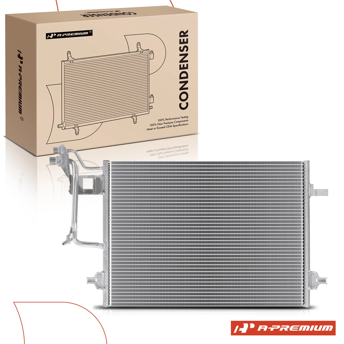 A/C Condenser w/ Bracket for VW Passat (1998–2002) Audi A4 (1996–2002) 8D0260403C, 8D0260403H, 4923
