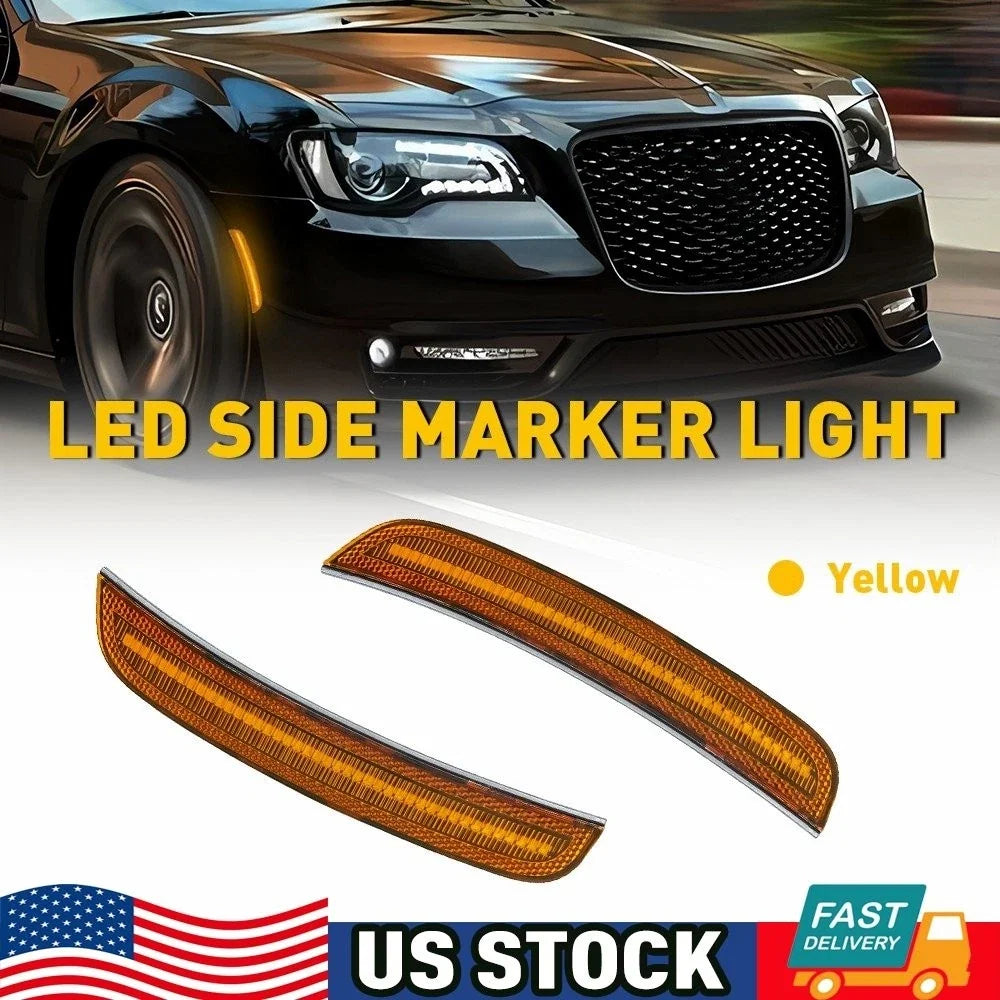 Front LED Bumper Marker for Chrysler 300 (2015–2023) 68214402AD, 68214403AD