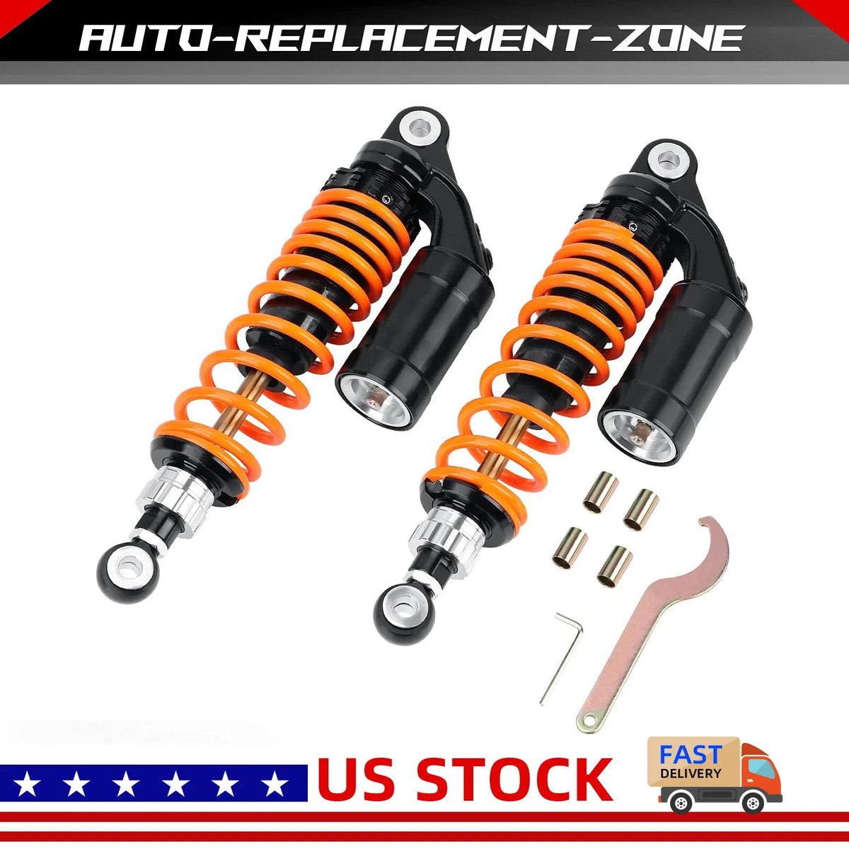12in 320mm Orange Air Rear Shock Absorber for Universal Motorcycle