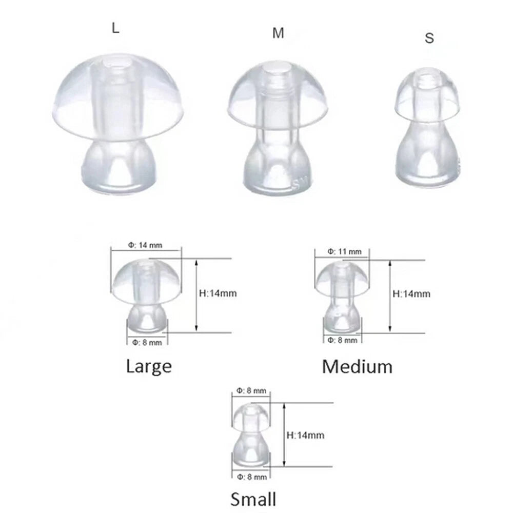 30Pcs Soft Ear Tips for Hearing Aids and Earplugs Universal Domes