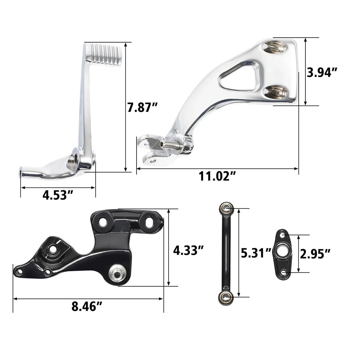Mid Controls Shift Side Brake Set for Harley Sport Glide Fat Bob (2018–2023)