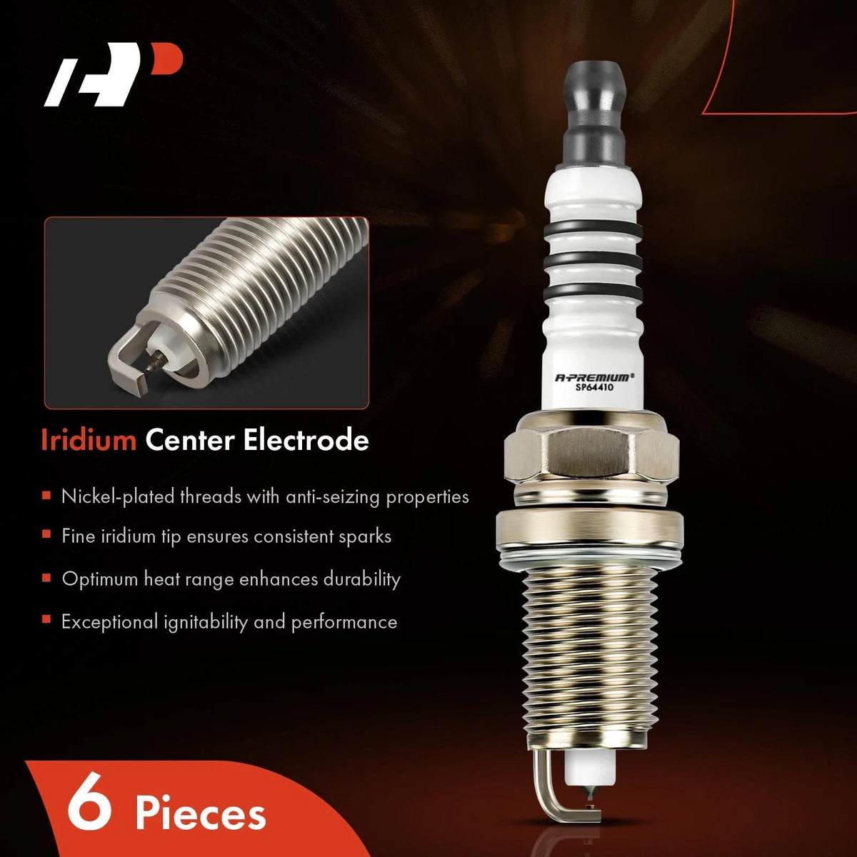 6x Iridium Platinum Spark Plugs for Ram 1500, Dakota (2011–2013)