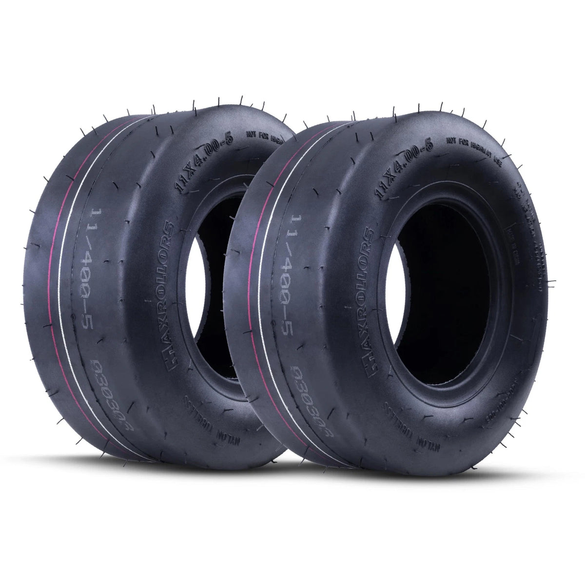 2X 11x4.00-5 Lawn Mower Tires Smooth Turf