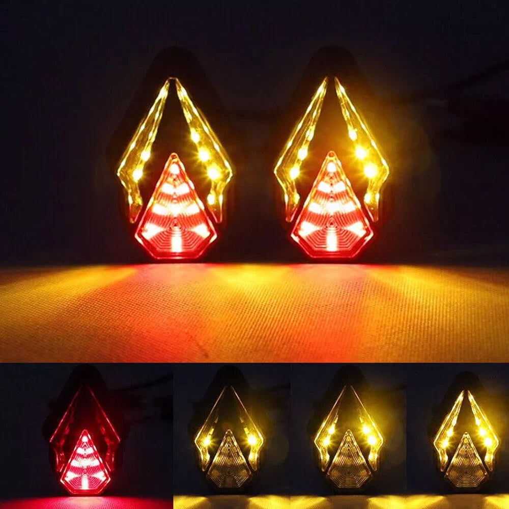 4X LED Flush Mount Turn Signals for Honda Motorcycle