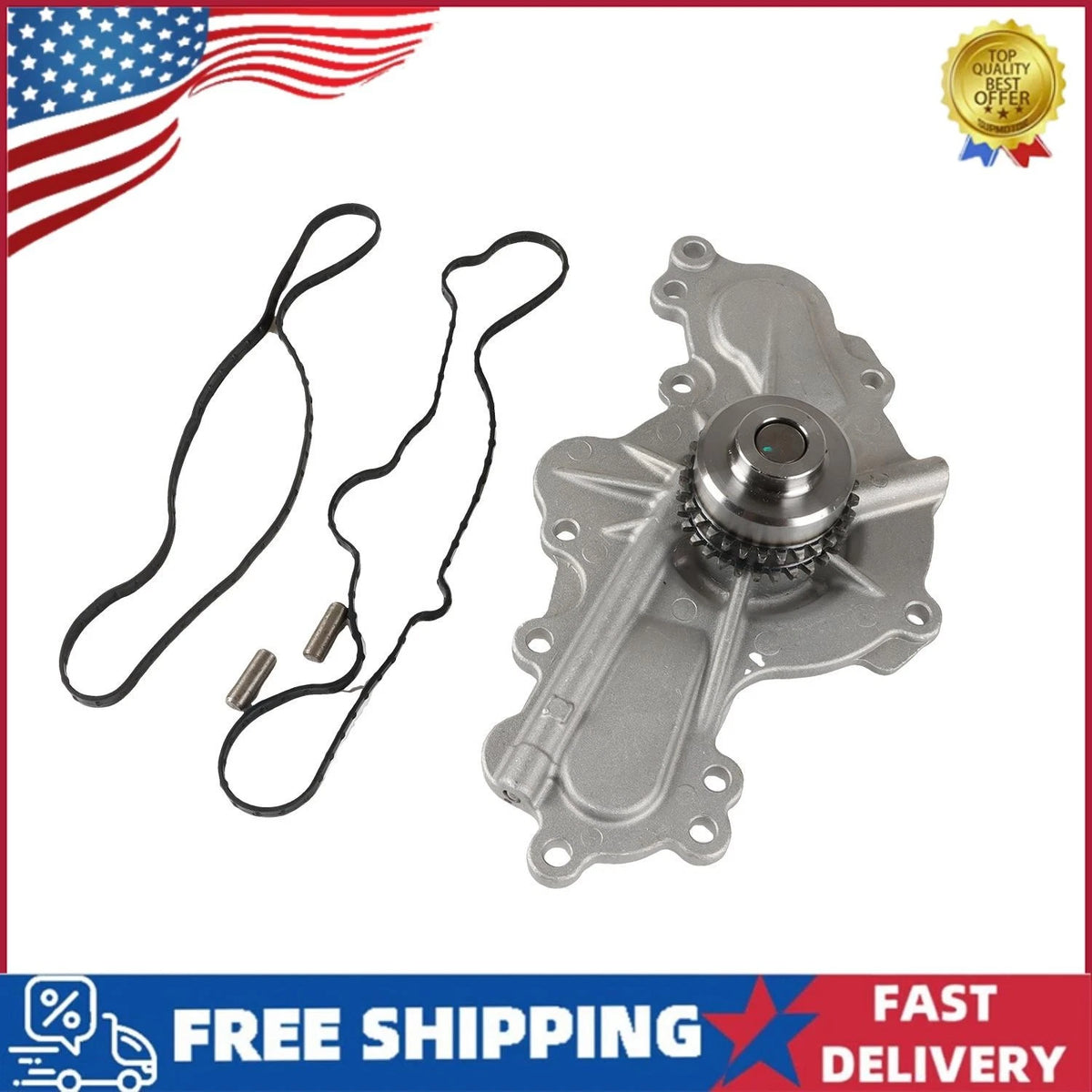 Water Pump for Edge Explorer Flex Taurus MKS MKT MKX (2012–2019) 125-3310, AW6348