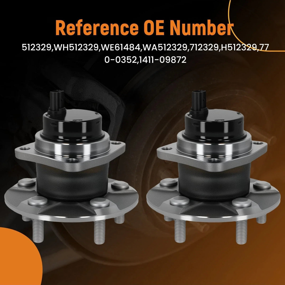 Set of 2 Rear Wheel Hub Assemblies for Toyota Celica/Scion tC (2000–2010) 512329