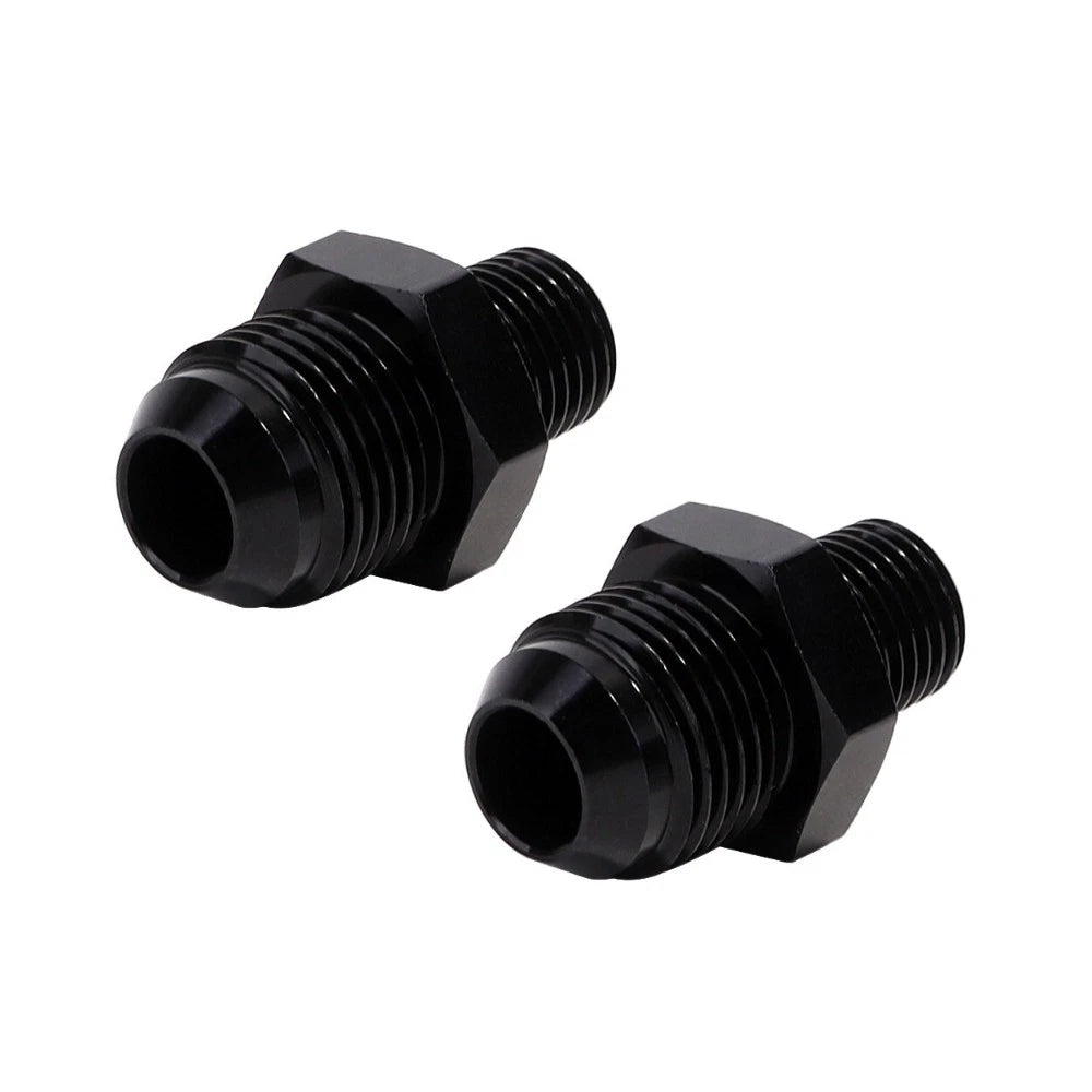 Set of 4 Black 10AN to 1/2 NPT Adapter Straight Pipe Thread Fittings