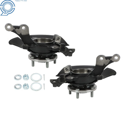Pair Front Steering Knuckles & Wheel Hub Bearings for Hyundai Sonata (2011–2013)