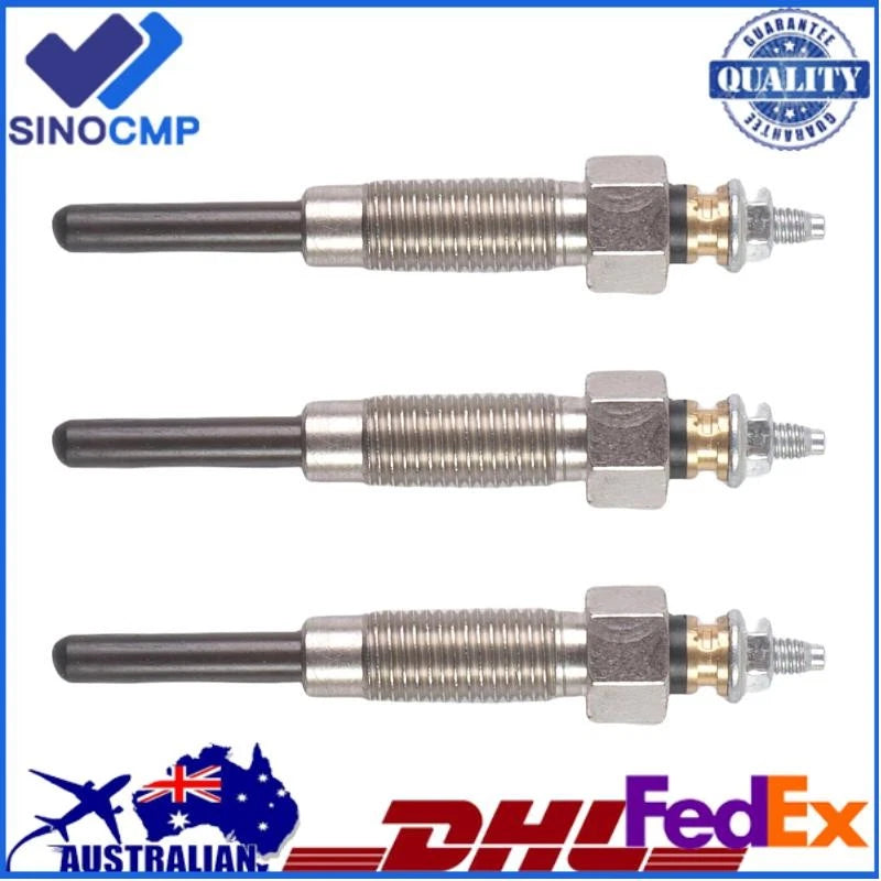 3X Glow Plugs for Mitsubishi L3E Engine (S3L2, S4L2)