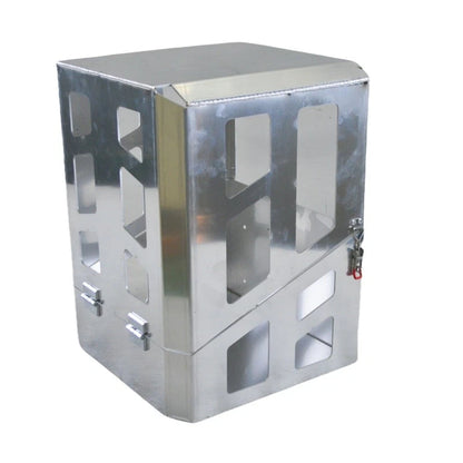 Aluminium Gas Bottle Holder for Caravan (16"x15"x21", 20lbs, Silver)
