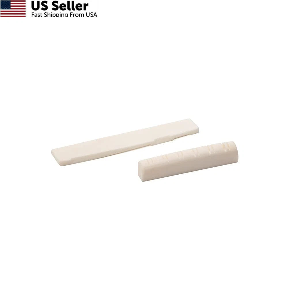 Guitar Bone Bridge Saddle and Nut Replacement for White