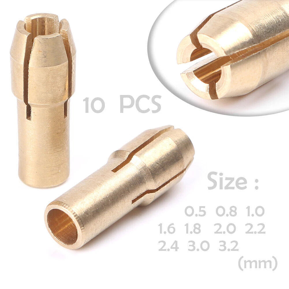 8Pcs Mini Twist Drill Bit Collet Set for Electric Drill (0.5-3.2mm)