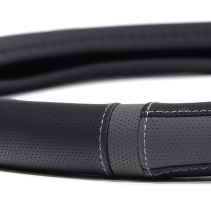 Steering Wheel Cover for Auto Protection - Soft Grip Black Grey (SWWG16)