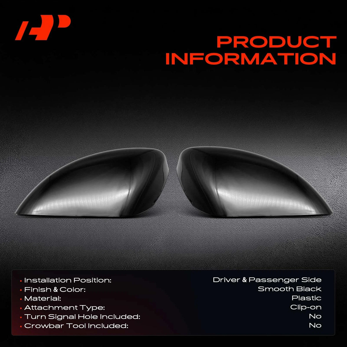 2X Side View Mirror Cover Caps for Nissan Altima (2013–2018) 963733TH0A, 96373-3TH0A, NI1326103