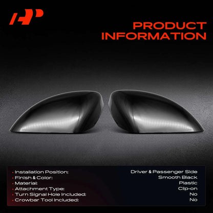 2X Side View Mirror Cover Caps for Nissan Altima (2013–2018) 963733TH0A, 96373-3TH0A, NI1326103