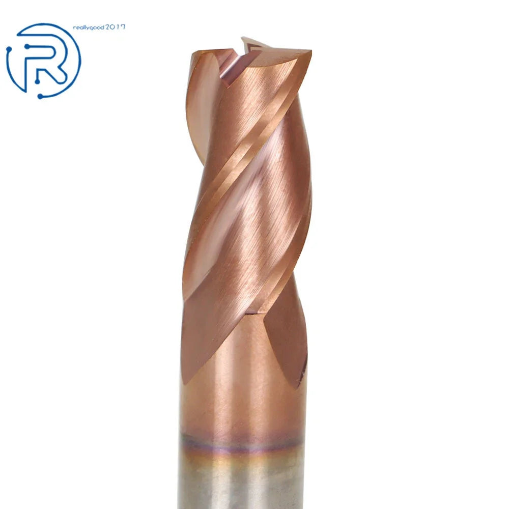 5Pcs 1/2" 3 Flute Carbide End Mill for Aluminum (ZRN Coated)
