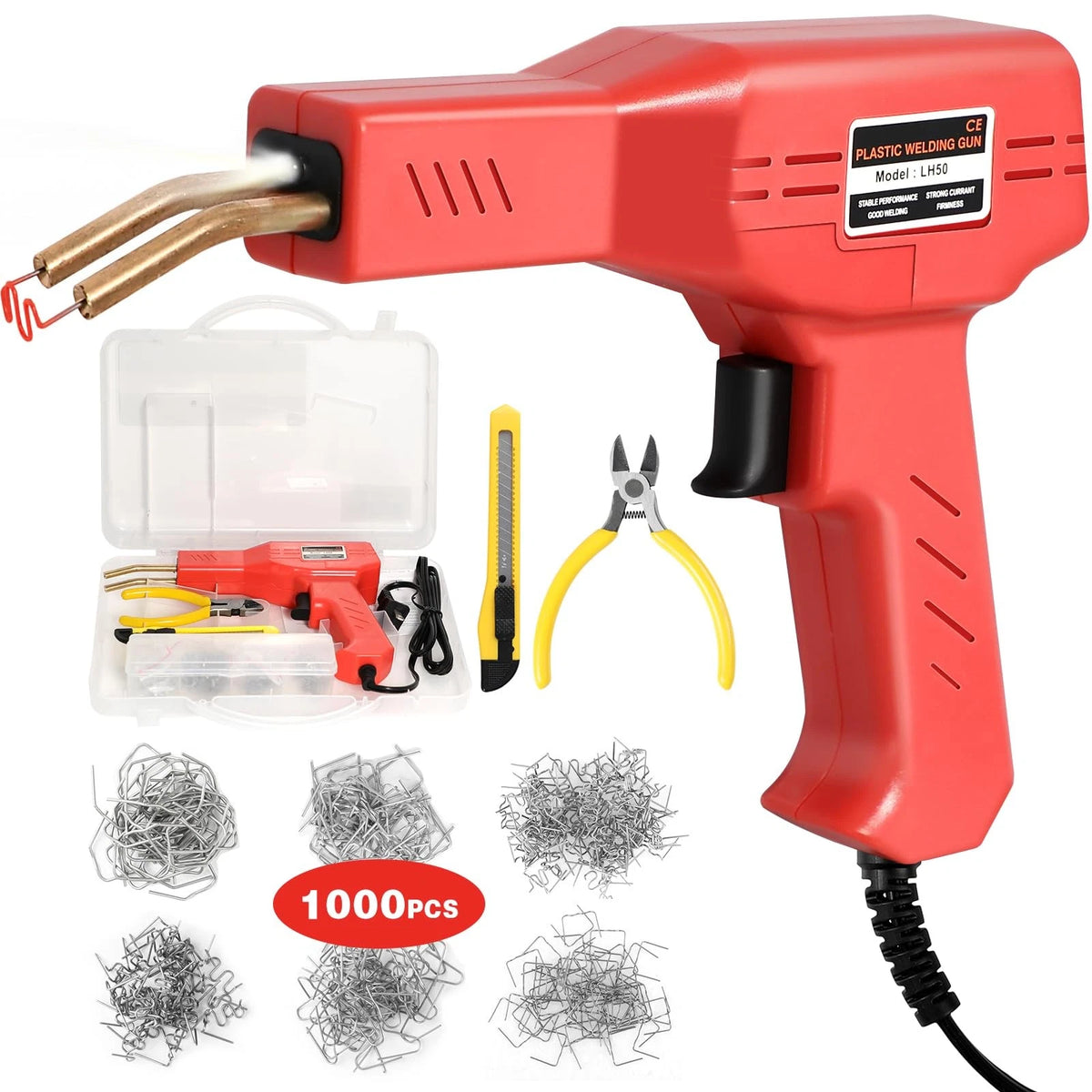 ATOLS Plastic Welder with 1000 Staples for Automotive Repairs