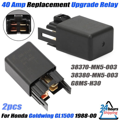2X 12V 40A Relay for Honda Goldwing GL1500 (1988–2000) 38370-MN5-003, G8MS-H30