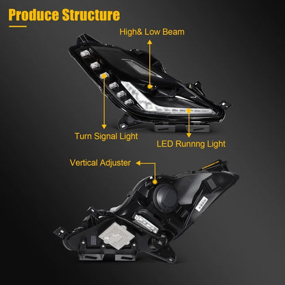 HID Xenon LED Headlights Assembly for Chevy Corvette C7 (2014–2019)