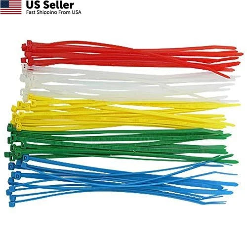 Set of 1000 Green Zip Ties 4 Inch, 18lb Strength