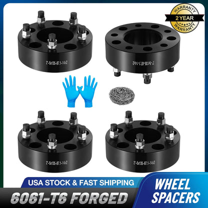 Set of 2 Black 2 Inch Wheel Spacers for Lincoln Blackwood (2002)