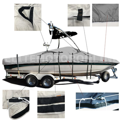 Tige 24V Rider Boat Cover with Wakeboard Tower (Trailerable)