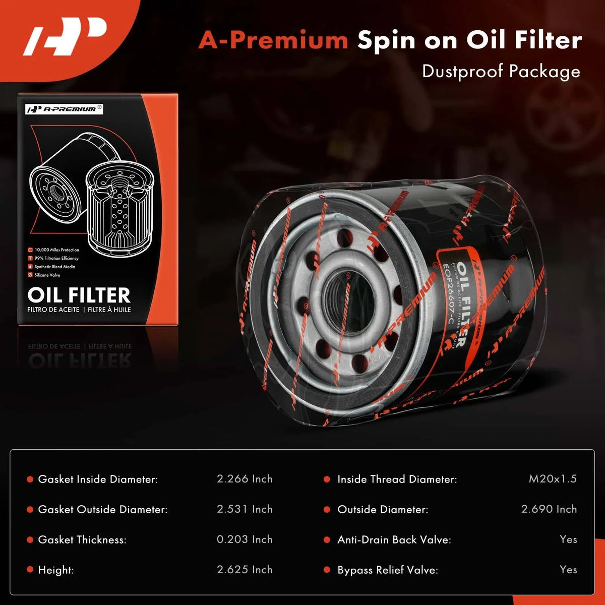 Engine Oil Filter for Honda Civic (2002–2003) and Nissan Altima (2002–2006)