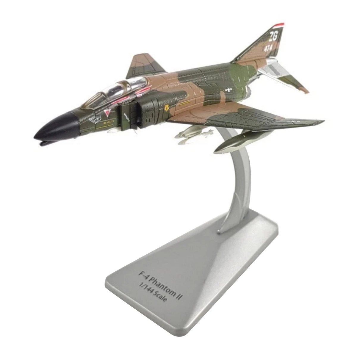 1PCS Diecast Alloy USAF F-4 Phantom II Fighter Model Toy (1/144 Scale)