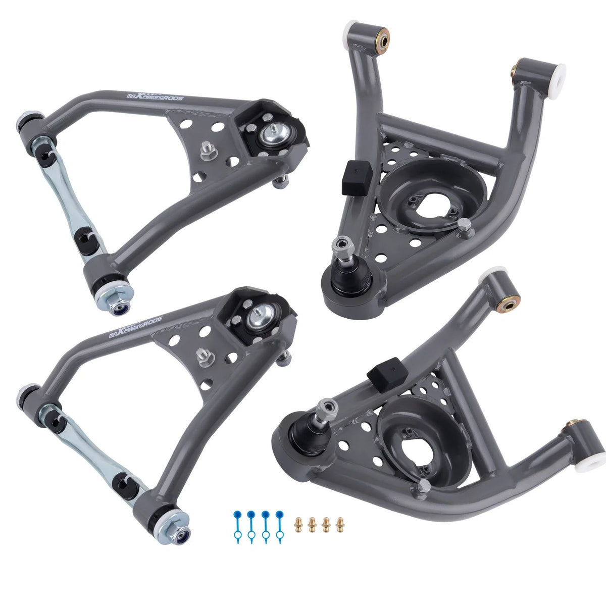 Set of 2 Tubular Upper Lower Control Arms for A-Body 67-69 Camaro Firebird 68-74 Nova