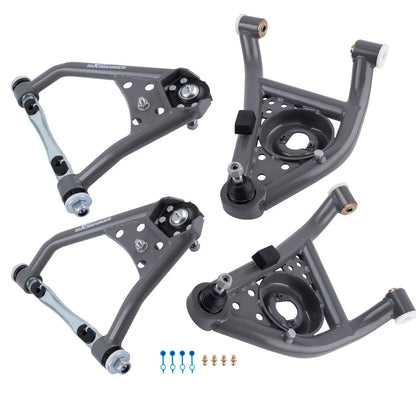 Set of 2 Tubular Upper Lower Control Arms for A-Body 67-69 Camaro Firebird 68-74 Nova