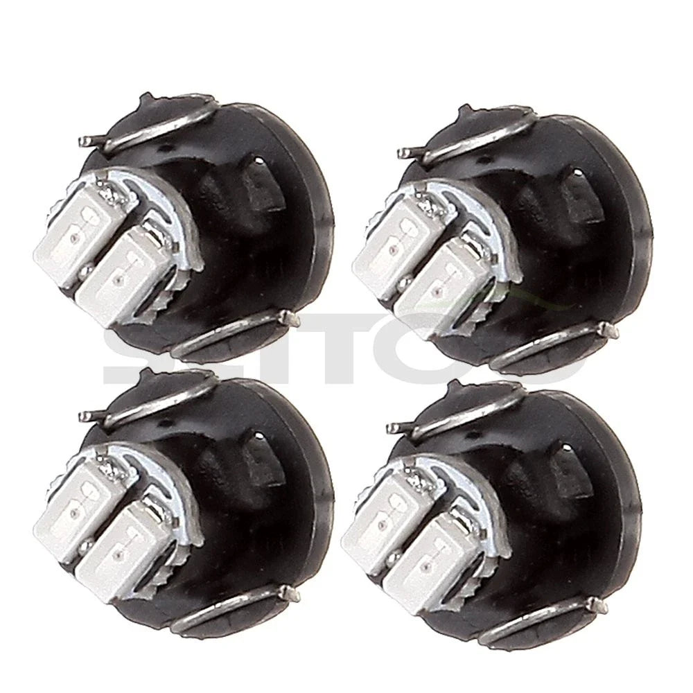 Set of 4 Red T3 Neo Wedge 3014 SMD LED A/C Heater Climate Lights