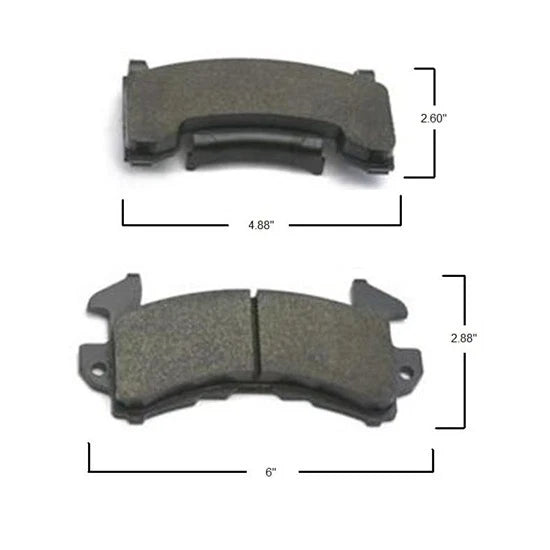Set of 4 Brake Pads for GM Metric (1978–Present) 9191562