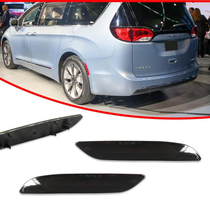 Set of 2 Smoke Rear Bumper Reflectors for Chrysler Pacifica & Voyager