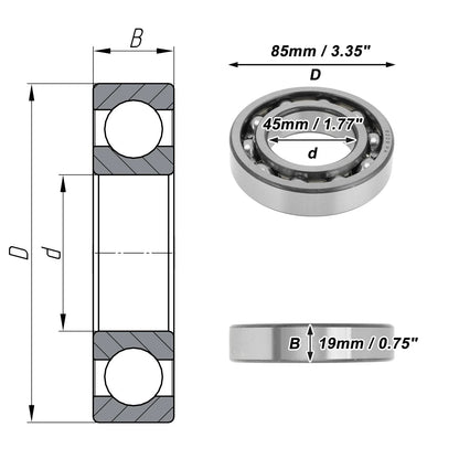 6209 Deep Groove Ball Bearing for Scooter Skateboard Wheel (45x85x19mm)