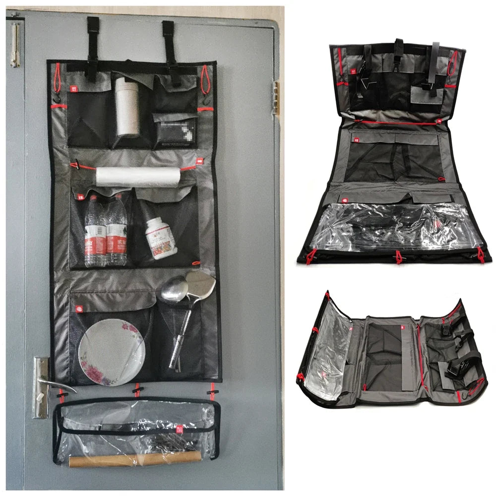Hanging Storage Bag Multi-pocket Organizer for Home Picnic Camping (1pc)