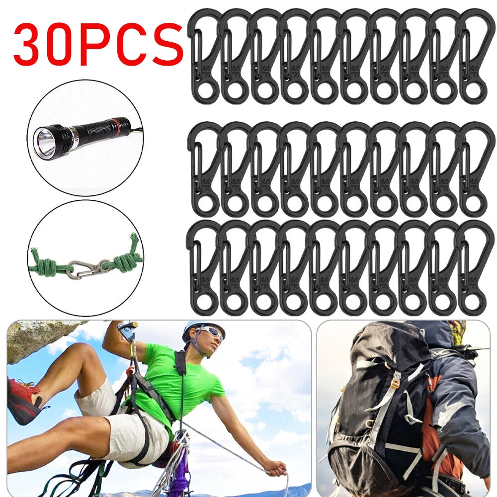 30PCS Mini Carabiner Snap Hook Clip for Outdoor Camping