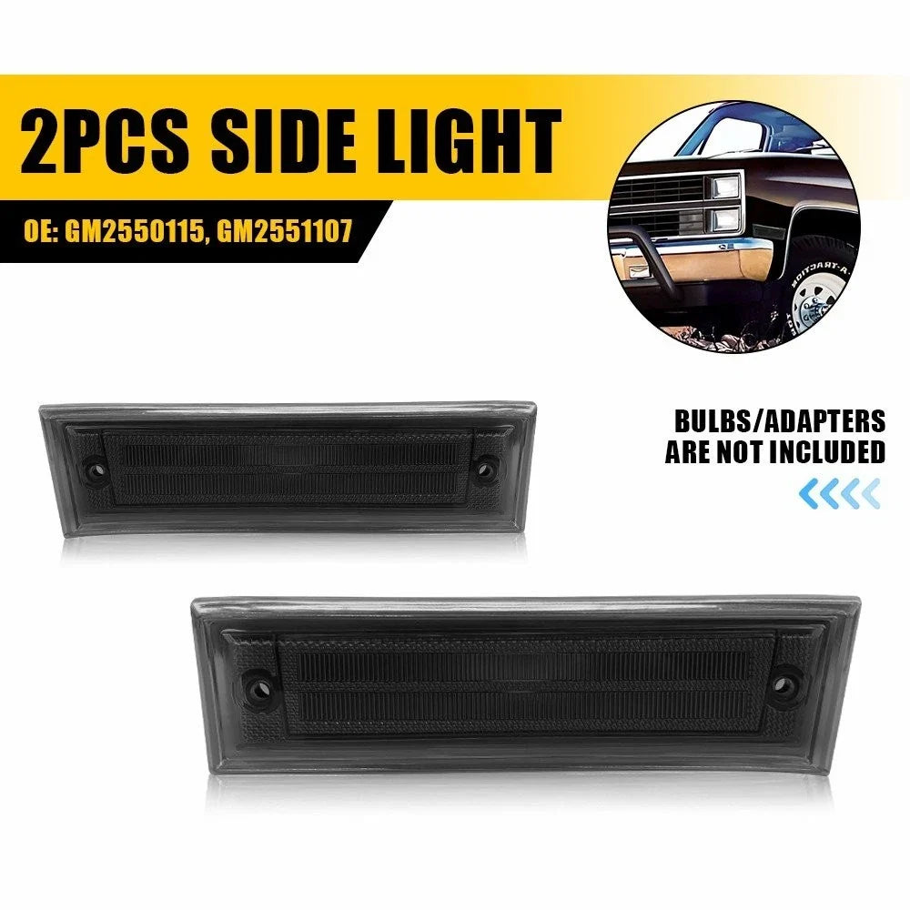 2PC Side Marker Light Housing for Chevrolet K5 Blazer Suburban (1973–1991) GM2550115 EXV