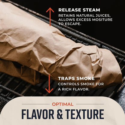 Brown Kraft Paper Roll 18 Inch x 100 Ft for BBQ Smoke (Food Grade)