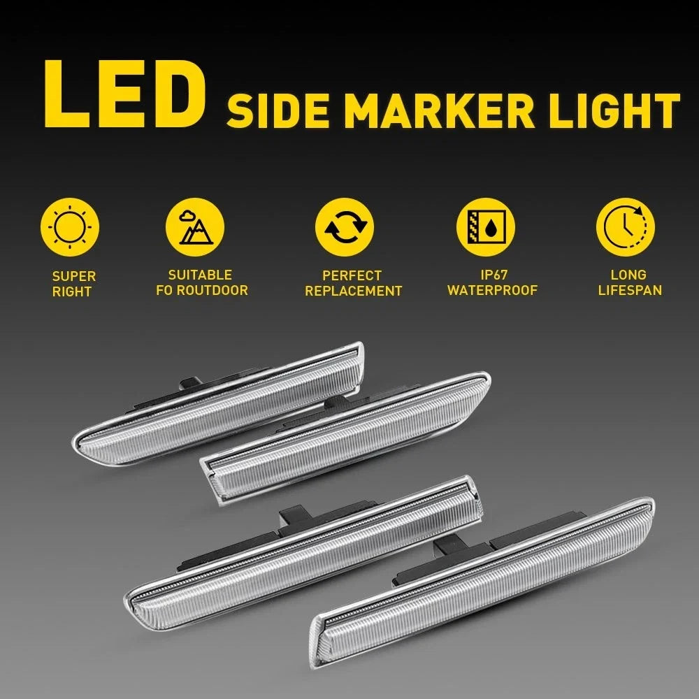 4X AUXITO LED Side Signal Lights for Acura TL (2004–2008)