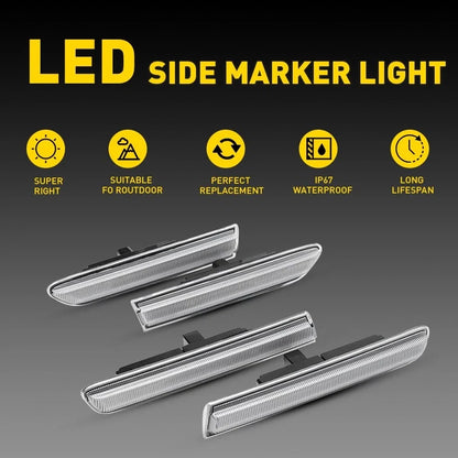 4X AUXITO LED Side Signal Lights for Acura TL (2004–2008)