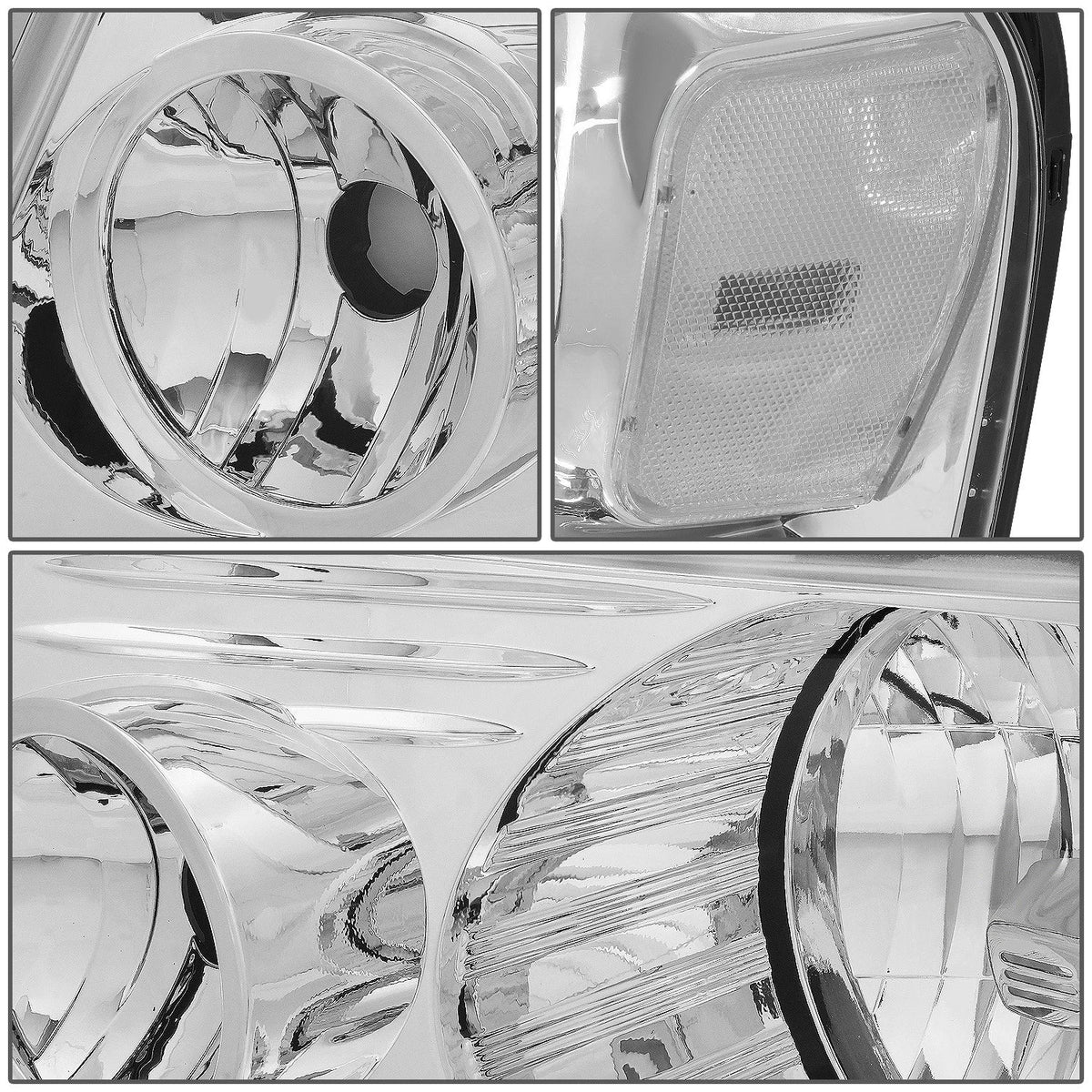 Factory Style Headlights for Ford F-150 Lincoln Mark LT (2004–2008) Chrome/Clear