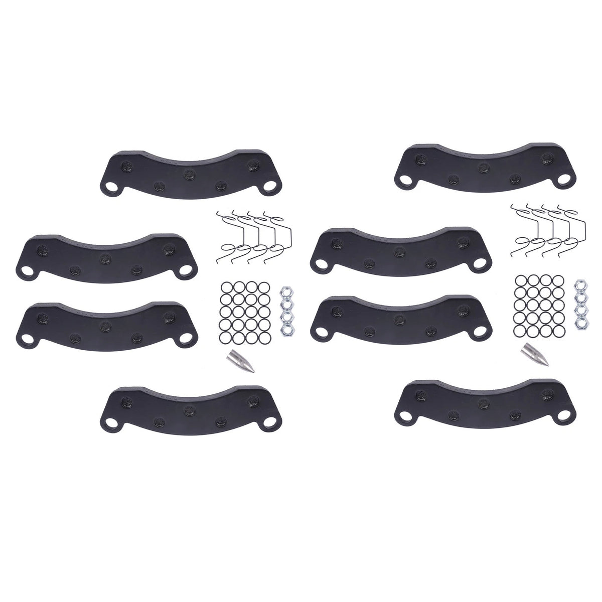8 Brake Pad Kit for K71-180-00, TW-7020M (10K-12K Axle) Semi-Metallic