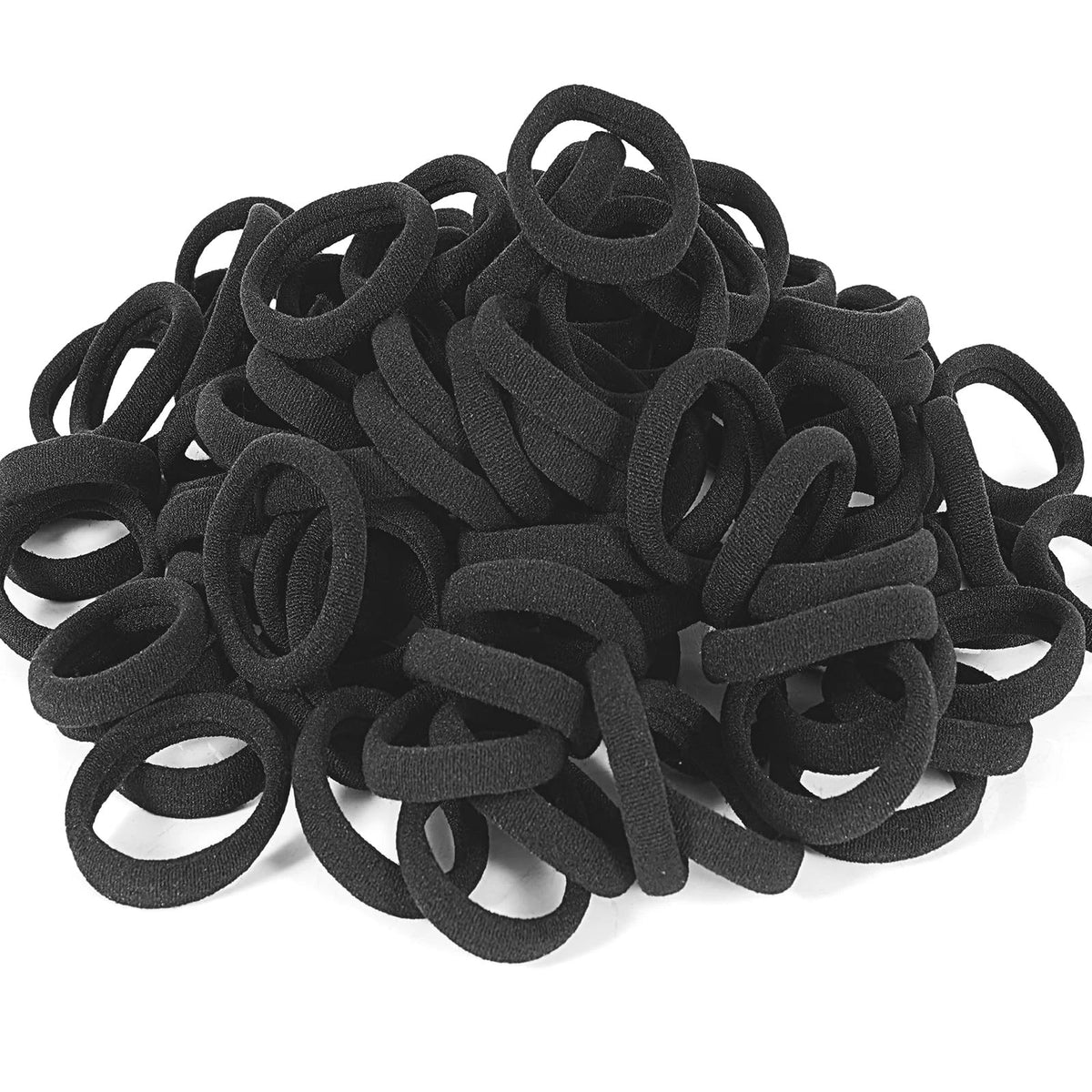 120PCS Black Elastic Hair Ties for Women Girls Ponytail Holders