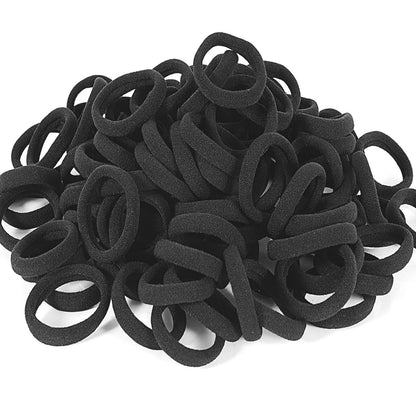 120PCS Black Elastic Hair Ties for Women Girls Ponytail Holders